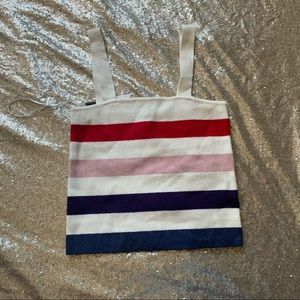 NWT Striped Sweater Crop Tank Top